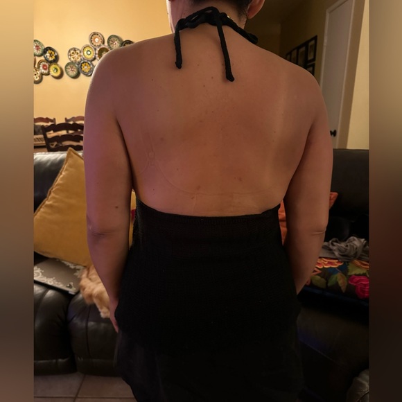 ANGL Black Knitted Halter Top - Picture 4 of 5